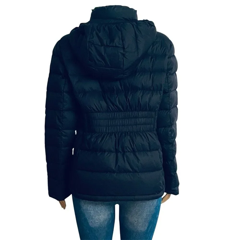 NWT Gorgeous Black MICHAEL KORS L  Packable Quilted Goose Down Puffer Jacket